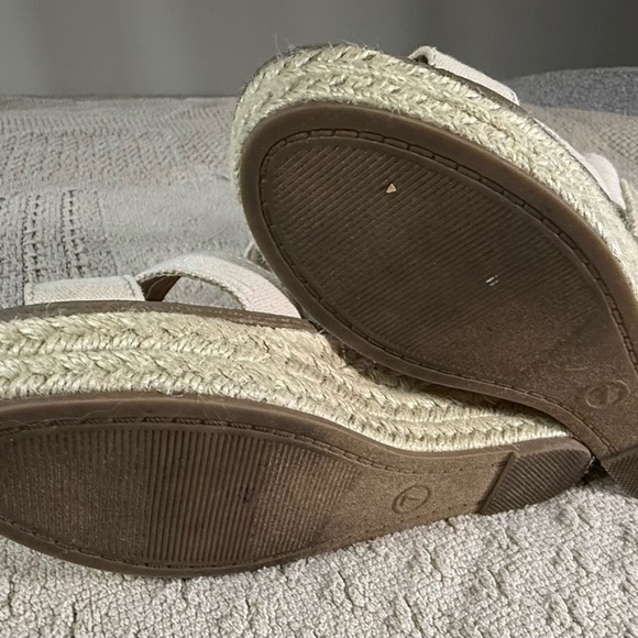 Merona Beige Wedge Sandals – Size 7 – Gently Used espadrilles - Picture 3 of 5